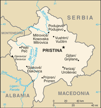 Kosovo map Kosovo map