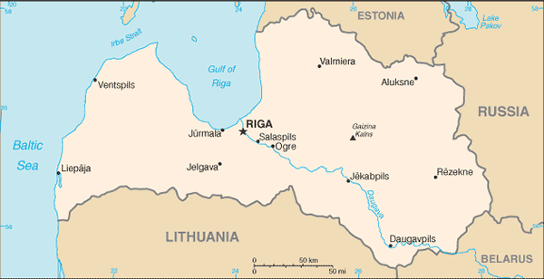 Map Of Latvia