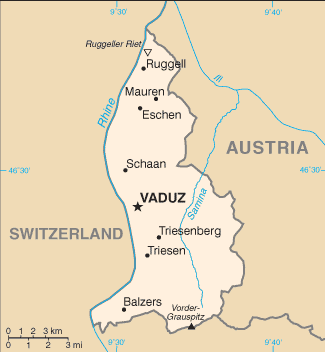 Liechtenstein map Liechtenstein map