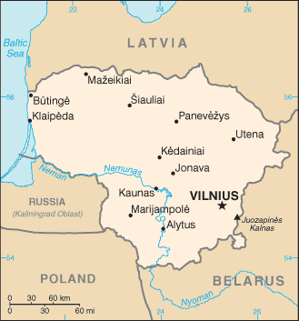 Lithuania map Lithuania map