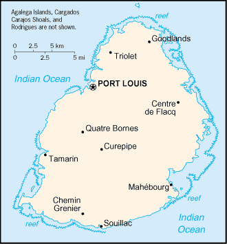 Mauritius map