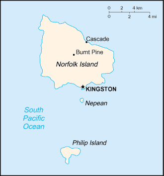 Norfolk Island map