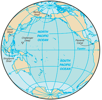 Pacific Ocean map