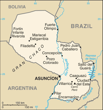 Paraguay map Paraguay map