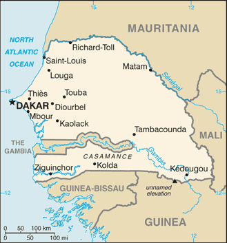 Senegal map Senegal map