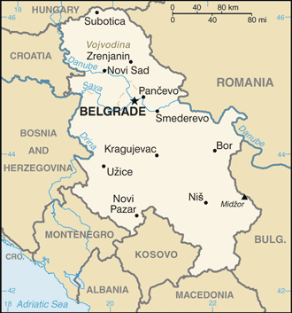 Serbia map Serbia map