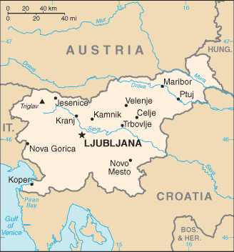 Slovenia map Slovenia map