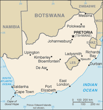South Africa map South Africa map