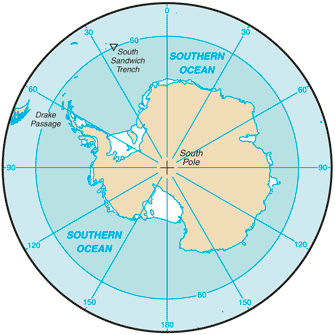 Southern Ocean map Southern Ocean map