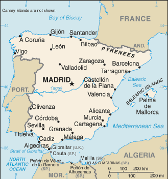 Spain map Spain map