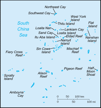 Spratly Islands map