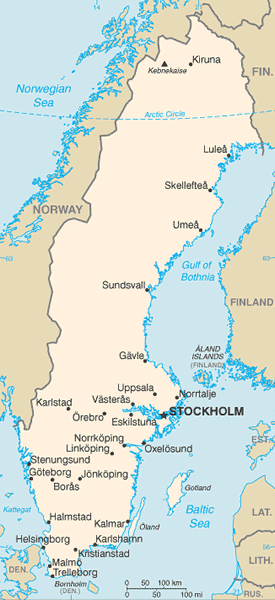 Sweden map