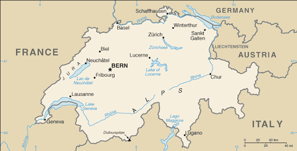 Switzerland map