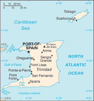 Trinidad and Tobago map Trinidad and Tobago map