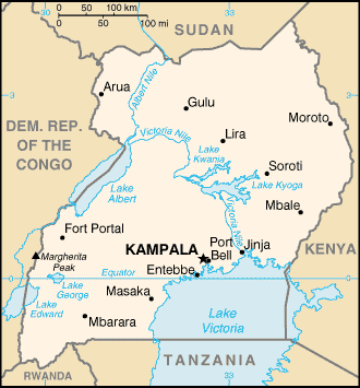 Uganda map Uganda map