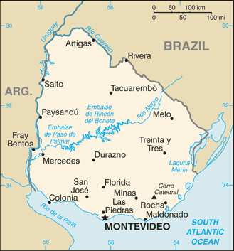 Uruguay map