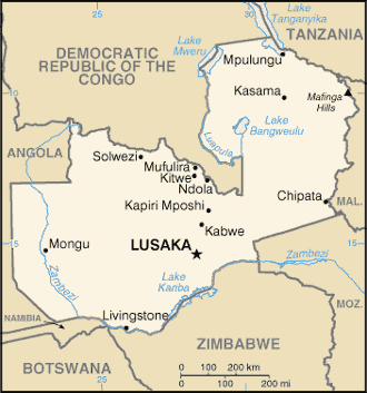 Zambia map Zambia map