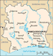Cote d&#039;Ivoires map